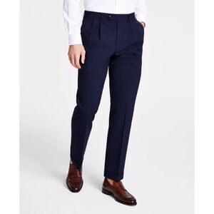 Michael Kors Mens Classic fit Dress Pants 34 / 32 Navy Blue Solid Stretch